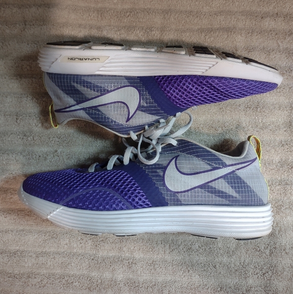 Nike Lunar MTRL + 522346-005 Womens Running Training Shoes Purple Grey Size 10.5 - Picture 6 of 11